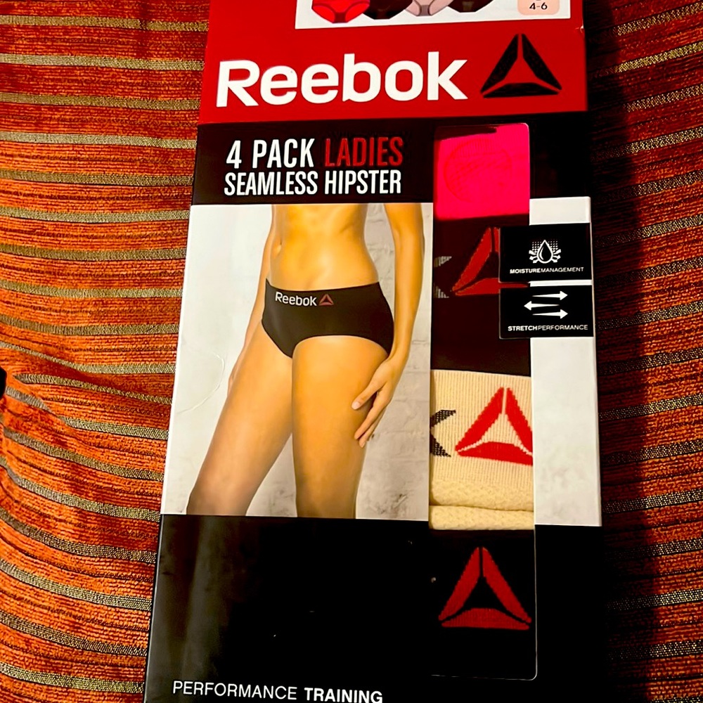 Reebok 4-pack Ladies Seamless Hipster small 4-6